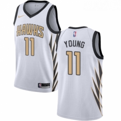 Youth Nike Atlanta Hawks 11 Trae Young Swingman White NBA Jersey City Edition 
