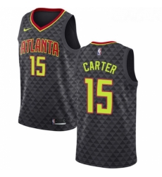 Youth Nike Atlanta Hawks 15 Vince Carter Swingman Black NBA Jersey Icon Edition 
