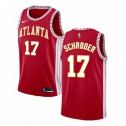 Youth Nike Atlanta Hawks 17 Dennis Schroder Authentic Red NBA Jersey Statement Edition 