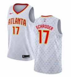 Youth Nike Atlanta Hawks 17 Dennis Schroder Authentic White NBA Jersey Association Edition 