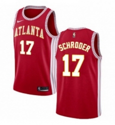 Youth Nike Atlanta Hawks 17 Dennis Schroder Swingman Red NBA Jersey Statement Edition 