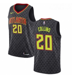 Youth Nike Atlanta Hawks 20 John Collins Authentic Black Road NBA Jersey Icon Edition 