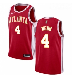 Youth Nike Atlanta Hawks 4 Spud Webb Authentic Red NBA Jersey Statement Edition