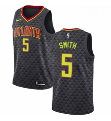 Youth Nike Atlanta Hawks 5 Josh Smith Authentic Black Road NBA Jersey Icon Edition
