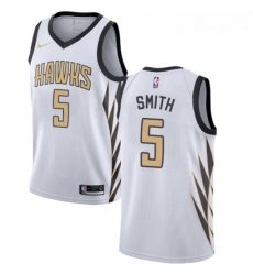 Youth Nike Atlanta Hawks 5 Josh Smith Swingman White NBA Jersey City Edition