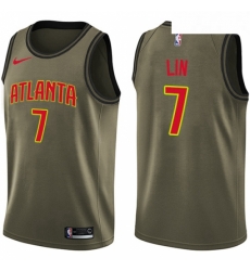 Youth Nike Atlanta Hawks 7 Jeremy Lin Swingman Green Salute to Service NBA Jersey 