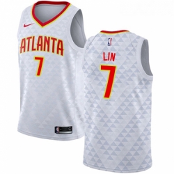 Youth Nike Atlanta Hawks 7 Jeremy Lin Swingman White NBA Jersey Association Edition 