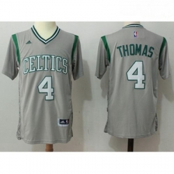 Boston Celtics 4 Isaiah Thomas Gray Pride Stitched NBA Jersey 