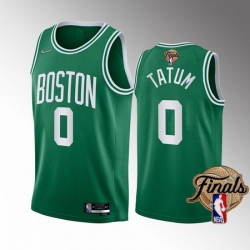 Men Boston Celtics 0 Jayson Tatum 2022 Green NBA Finals Stitched Jersey