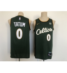 Men Boston Celtics 0 Jayson Tatum Green 2022 23 City Edition Stitched Basketball Jersey