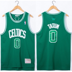 Men Boston Celtics 0 Jayson Tatum Green Stitched Jersey