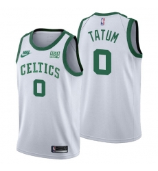 Men Boston Celtics 0 Jayson Tatum Men Nike Releases Classic Edition NBA 75th Anniversary Jersey White