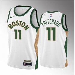 Men Boston Celtics 11 Payton Pritchard White 2023 24 City Edition Stitched Basketball Jersey