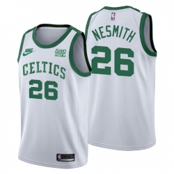 Men Boston Celtics 26 Aaron Nesmith Men Nike Releases Classic Edition NBA 75th Anniversary Jersey White