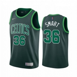 Men Boston Celtics 36 Marcus Smart Green NBA Swingman 2020 21 Earned Edition Jersey
