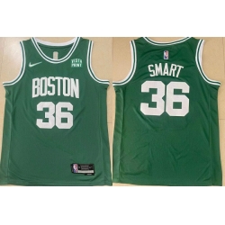 Men Boston Celtics 36 Marcus Smart Green Stitched Basketball Jersey
