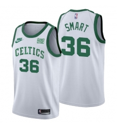 Men Boston Celtics 36 Marcus Smart Men Nike Releases Classic Edition NBA 75th Anniversary Jersey White