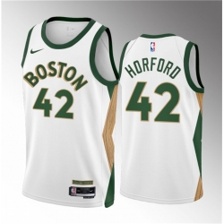 Men Boston Celtics 42 Al Horford White 2023 24 City Edition Stitched Basketball Jersey