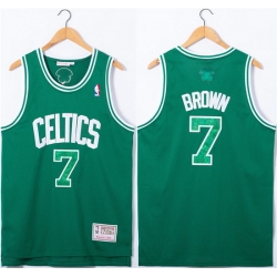 Men Boston Celtics 7 Jaylen Brown Green Stitched Jersey