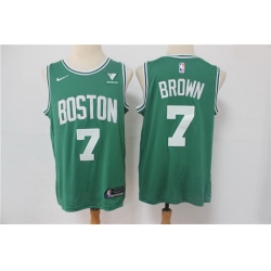 Men Boston Celtics Jaylen Brown 7 Green NBA New Nike Swingman jersey