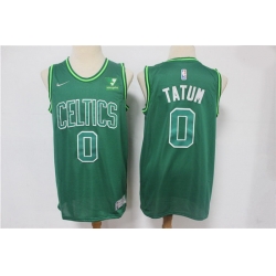 Men Boston Celtics Jayson Tatum 0 Green NBA New Swinman jersey