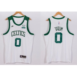 Men Boston Celtics Jayson Tatum 0 White 2021 2022 City Edition Nike Stitched Jersey