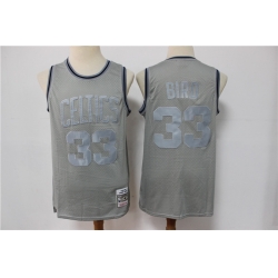 Men Boston Celtics Larry Bird 33 Gray Hardwood Classic Michell&Ness Limited Jersey