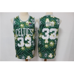 Men Boston Celtics Larry Bird 33 hwc jersey tear up pack Swingman Jersey