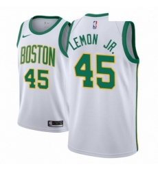 Men NBA 2018 19 Boston Celtics 45 Walter Lemon Jr City Edition White Jersey 