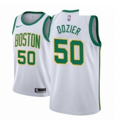 Men NBA 2018 19 Boston Celtics 50 P J Dozier City Edition White Jers