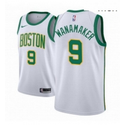Men NBA 2018 19 Boston Celtics 9 Bradley Wanamaker City Edition White Jersey 