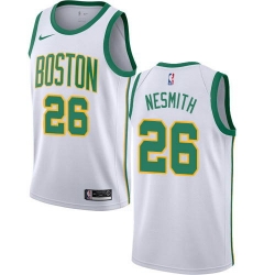 Men Nike Boston Celtics 26 Aaron Nesmith White NBA Swingman City Edition 2018 19 Jersey