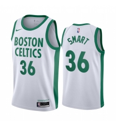 Men Nike Boston Celtics 36 White NBA Swingman 2020 21 City Edition Jersey