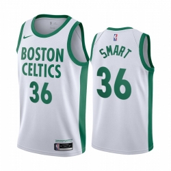 Men Nike Boston Celtics 36 White NBA Swingman 2020 21 City Edition Jersey