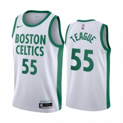 Men Nike Boston Celtics 55 Jeff Teague White NBA Swingman 2020 21 City Edition Jersey
