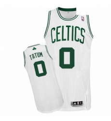 Mens Adidas Boston Celtics 0 Jayson Tatum Authentic White Home NBA Jersey 