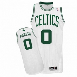 Mens Adidas Boston Celtics 0 Robert Parish Authentic White Home NBA Jersey 