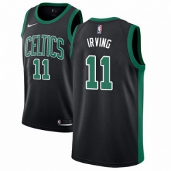 Mens Adidas Boston Celtics 11 Kyrie Irving Swingman Black NBA Jersey Statement Edition 