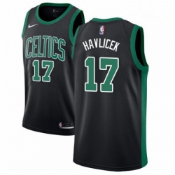 Mens Adidas Boston Celtics 17 John Havlicek Authentic Black NBA Jersey Statement Edition