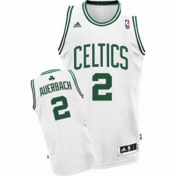 Mens Adidas Boston Celtics 2 Red Auerbach Swingman White Home NBA Jersey