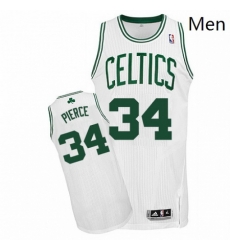 Mens Adidas Boston Celtics 34 Paul Pierce Authentic White Home NBA Jersey 