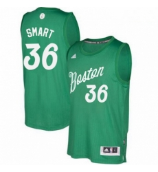 Mens Adidas Boston Celtics 36 Marcus Smart Swingman Green 2016 2017 Christmas Day NBA Jersey