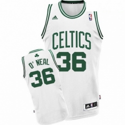 Mens Adidas Boston Celtics 36 Shaquille ONeal Swingman White Home NBA Jersey 