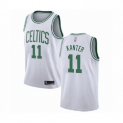 Mens Boston Celtics 11 Enes Kanter Authentic White Basketball Jersey Association Edition 