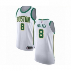 Mens Boston Celtics 8 Kemba Walker Authentic White Basketball Jersey City Edition 