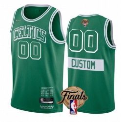 Men's Boston Celtics Active Player Custom 2022 Green City Edition NBA Finals Stitched Jersey