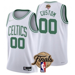 Men's Boston Celtics Active Player Custom 2022 White NBA Finals Stitched Jersey