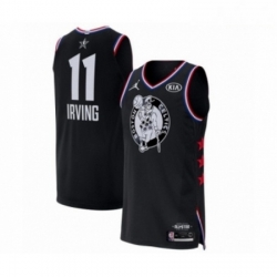 Mens Jordan Boston Celtics 11 Kyrie Irving Authentic Black 2019 All Star Game Basketball Jersey 