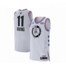 Mens Jordan Boston Celtics 11 Kyrie Irving Authentic White 2019 All Star Game Basketball Jersey 