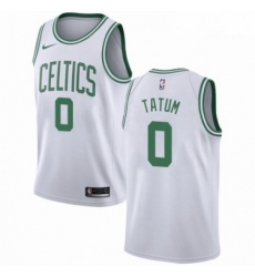Mens Nike Boston Celtics 0 Jayson Tatum Swingman White NBA Jersey Association Edition 